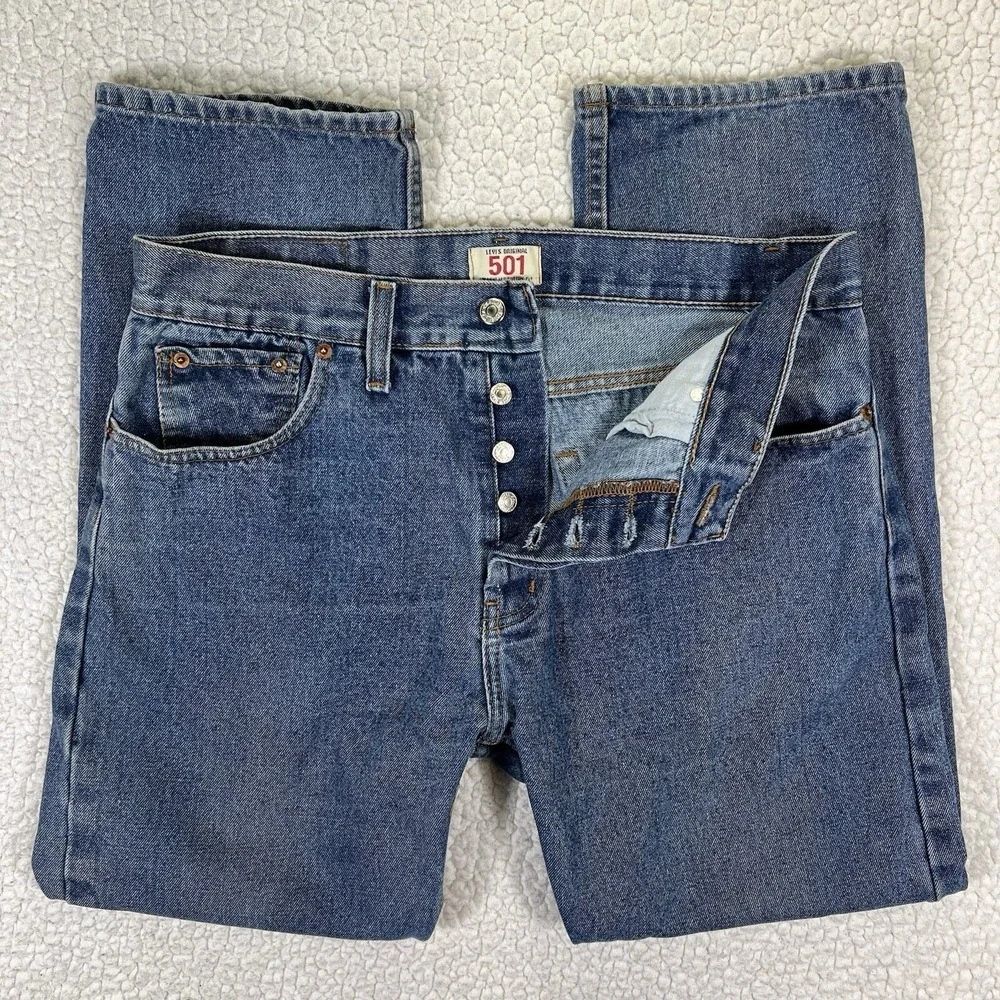 Levi's 501 Straight Jeans‎ Men's 36x30 (Actual 34x29) Streetwear Grunge Casual